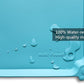 Hoki Found X-Large Silicone Non Slip Pet Feeding Mats - Waterproof Dog Cat Food Mats - Glacier