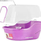 Covered Litter Box, Jumbo Hooded Cat Litter Box Holds Up to Two Small Cats Simultaneously,Extra Large Purple by Petphabet