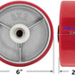 Heavy Duty Casters Wheels 4"5"6"8"DiameterX2"Width Industrial Caster Wheels Polyurethane Wheel with Capacity 800-1,500 lbs/pcs Used in,Trail Jack,Tool Box