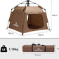 Outdoor Waterproof Pet Automatic Camping Tent, Pop up Cave Bed for Indoor Cats and Small Dogs, Portable Cat House Dog House, Brown.