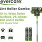 Evercare Pet Mega Lint Roller Value Pack with Two 50-Sheet Refills - Includes Refillable Lint Roller, Adhesive Sheets, Versatile Cleaning Uses, Home and On-The-Go Use, Extendable Handle