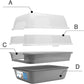 Petfamily Cat Litter Box, Large Foldable Jumbo Hooded with Transparent Lid,Grey