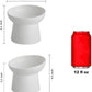 4 Pcs Small Ceramic Raised Cat Bowls, Tilted Elevated Food or Water Bowls, Stress Free, Backflow Prevention, Dishwasher and Microwave Safe, Lead & Cadmium Free(4pc White)
