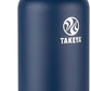 Takeya Actives Insulated Stainless Steel Water Bottle with Spout Lid, 32 Ounce, Midnight