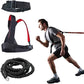 YNXing Dynamic Resistance Trainer for Resistance Training to Improve Strength, Power, and Agility 5m/2m Elastic Cord Set