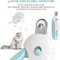 Adjustable Aperture Pet Blue Nail Clippers, Cat and Puppy Nail Trimmer with Grinding Nail File, Recommended by Pet Groomers, Safe to Avoid Over-Trimming, Professional Pet Nail Clippers for Beginners