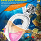 QingSong Full Face Snorkel Mask for Adults, Snorkeling Gear with Camera Mount, 180 Degree Panoramic View Snorkel Set Anti-Fog Anti-Leak