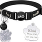 Personalized Breakaway Cat Collars Glow-in-The-Dark with ID Tag, Bell - Safety Quick - Release, Customizable for Female Male Kittens & Cats (Black)