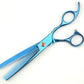 LILYS PET Professional PET Grooming Scissors Kit,Coated Titanium,Sharp and Strong Stainless Steel Blade for Dogs Cats Hair Cutting,3 Pieces of Scissors with a Comb and a Case (8.0 inches, Blue)