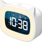 Kids Alarm Clock with Night Light & 18 Ringtones,Rechargeable,Cute Cat Ear Clock for Boys Girls Birthday Presents,Digital Clock for Children's Bedroom(White)