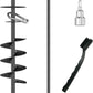 Dog Tie Out Stake, Heavy Duty Dog Tie Out Stake for Large Dogs up to 210 lbs, Ground Anchor for a Dog Cable, Leash, Lead Tether, Dog Accessories Trampoline Stakes 1-Pack (Black)