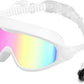Swim Goggles for Adults, Wide View Anti-Fog & UV Swimming Goggles with Nose Clip & Ear Plugs, No Leak
