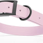 Dogline Biothane Waterproof Dog Collar Strong Coated Nylon Webbing with Black Hardware Odor- Proof for Easy Care Easy to Clean High Performance Fits Small Medium or Large Dogs, Pastel Purple