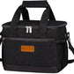 iknoe Insulated Lunch Bag, Foldable 8.5L Cooler Bag for Men & Women, Leakproof Thermal Design, Great for Office, Picnic, Travel, Lunch Box, Black