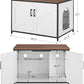 unipaws Extra Large Cat Litter Box Enclosure Furniture with Top Opening, XL Washroom Bench for Cats with Removable Divider, Jumbo Automatic Litter Box Cover and Hidden Cat Box