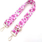 Printed Flower Nylon Webbing with Buckle 1 1/2 inch 6 Yards Pink Thick Patterned Fabric Webbing Luggage Handle Jacquard Ribbon for Backpack Bags-Seatbelt-Clothing-Sewing-DIY Crafts & Projects