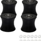 Total Gym Replacement Set of 4 Wheels/Rollers Compatible with Models DLX, DLX II, DLX III, Adv DLX, Pilates, Pilates Pro 2500, 3000, 4000，570, 2000 （Black）