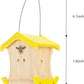 Carpenter Bee House for Outside, Wood Beetrap for Outdoors Insect House Hotel for Garden Stainless Cable Bee Box Without Bottle 2025 New Heavy Duty
