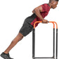 Sunny Health & Fitness Power Tower, Dip Bar, Push-Up & Pull Up Assisting Parallette Station w Optional Rock Climbing Grip Trainer
