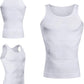GKVK Mens Slimming Body Shaper Vest Shirt Abs Abdomen Slim