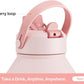 64 oz Insulated Water Bottle with 2-in-1 Straw and Spout Lid, Keep Cold 24H, Leak-Proof, BPA-Free, Double Wall Stainless Steel Water Bottle for Sports, Gym, Travel, and School (Cotton Candy)