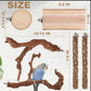 Parrot Perch Bird Perch Stand Set Natural Wild Wood Grape Sticks Paw Grinding Fork Parakeet Climbing Standing Branches Toys Cage Accessories for Conure,Cockatiels Lovebirds,Budgies Chewable 6PC