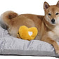 FUNNY FUZZY Dog Bed Crate Pad Mat, Washable Reversible Pet Floor Mats,Fluffy Kennel Pad for Large Sized Dog,Indoor Cats,Sleeping Mattress, 35.4" × 22.8", Light Grey