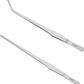 Aquarium Tweezers Extra Long 15 inches Feed Tong clamps - FEITA Straight and Curved Stainless Steel 38cm Tweezers Set for Fish Tank Plants Aquascape Tools & Reptile Feeding Tongs - Sliver 2Pcs