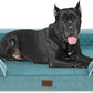 Comfort Expression XXL Waterproof Orthopedic Dog Bed for Extra Large Dogs, Orthopedic Foam Dog Sofa Bed with Washable Removable Cover & Non-Slip Bottom(XX-Large,Washed Blue)