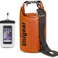 Unigear Dry Bag Waterproof, 2L/5L/10L/20L/30L/40L Floating and Lightweight Bags for Kayaking, Boating, Fishing, Swimming and Camping with Waterproof Phone Case