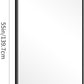 24" x 55"Bathroom Mirror, Matte Black Wall Mirror with Metal Frame, Decorative Rectangular Vanity Mirror for Bedroom Bathroom Living Room Entryway (Horizontal/Vertical)