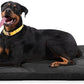 K9 Ballistics Tough Ripstop Orthopedic Dog Crate Bed - Durable Pad with Washable Cover, for Wire Crates, Tie-Downs Included, Size: X-Large 47"x29", Obsidian Black