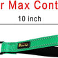 PLUTUS PET 10” Short Dog Leash, Reflective Nylon Padded Handle, Strong Traffic Leash with Carabiner Clip, Perfect for Large or Medium Dogs（10”，Green