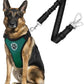SlowTon Dog Seat Belt Harness for Car, Dog Car Harness Adjustable Mesh Breathable & Dog Seatbelt Safety Tether with Elastic Bungee for Small Medium Large Pets(Green, Double Clip, L)