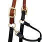 Weaver Equine Breakaway Horse Halter, Supple Leather Crown, Adjustable Chin & Throat Snap Halters for Horses, Equine Tack,Pony Size, Black