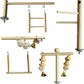 Hamiledyi Small Bird Playground Natural Wood for Top of Cage Bird Play Stand Bird Stands for Parrots Bird Perch Stand Bird Play Gym Bird Toys for Small Bird Parrot Cockatiel Love Birds Budgie