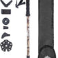 Cascade Mountain Tech Trekking Poles - Carbon Fiber Monopod Walking or Hiking Sticks with with Accessories Mount and Adjustable Quick Locks
