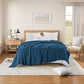 Threadmill Muslin King Blanket | 4 Layer 100% Cotton Gauze Summer Blanket | Soft, Breathable, and Cozy for All Seasons | Lighweight King Size Blanket for Bed | Folkstone Blue