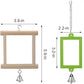 4 PCS Bird Mirror with Bell Parrot Hanging Interactive Playing Toy for Cockatiel Parakeets Canaries Budgie Cage Accessories