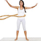 RR ROUND RICH DESIGN Wooden Hula Weighted Exercise Hoop for Fitness (Do Not Copy Patented Products) Natural