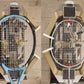 Tennis Stringing Machine, Standing Type, Shared for Tennis and Badminton Racquets, Full Metal Black Gold, Comes with a Complete Set of Stringing Tools, 10 Tennis Strings