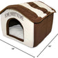 Best Pet Supplies Portable Indoor Pet House – Perfect for Cats & Small Dogs, Easy To Assemble – Cream