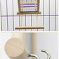 Bird Mirror with Swing and Perch for Parakeets Cockatiels Lovebirds Finches - Wooden Interactive Hanging Cage Toy, 3.7 x 3.5 x 3.5 Inch, 1 Pack