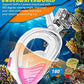 QingSong Full Face Snorkel Mask for Adults, Snorkeling Gear with Camera Mount, 180 Degree Panoramic View Snorkel Set Anti-Fog Anti-Leak