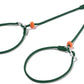 Howgo Double Slip Leash Slip Lead | Dual Dog Lead for 2 Dogs,360° Swivel No Tangle | Dog Training Nylon Leash and Collar | Double Clip Coupler and Splitter | Lightweight Aluminum (Green, 3FT)