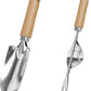 Garden Tool Set, 2 Pieces Stainless Steel Heavy Duty Garden Tools, Garden Kit with Ergonomic Wooden Handle, Durable Garden Tools for Gardening, Gardening Gifts for Women