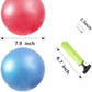 Mini Fitness Exercise Ball Kit with Hand Pump for Yoga, Pilates, Body Balance, Core Training and Stability, 8"