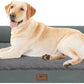 Large Dog Bed Orthopedic Washable - Memory Foam - XXL Large Big Dogs - Beds Bolster Pet - Couch Sofa - Waterproof with Removable Cover - Dark Grey Dog Bed
