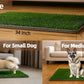 Dog Grass Pad with Tray, 34"x22" Silicone Base Washable Reusable Pee Pad & Grass Pad - Non-Slip, Easy-Clean Indoor Outdoor Dog Potty Toilet (34" x 22")