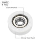 uxcell 608ZZ Ball Bearing Guide Pulley Roller Round Wheel 8x30x10mm Double Metal Shielded (GCr15) Chrome Steel Bearings 4pcs